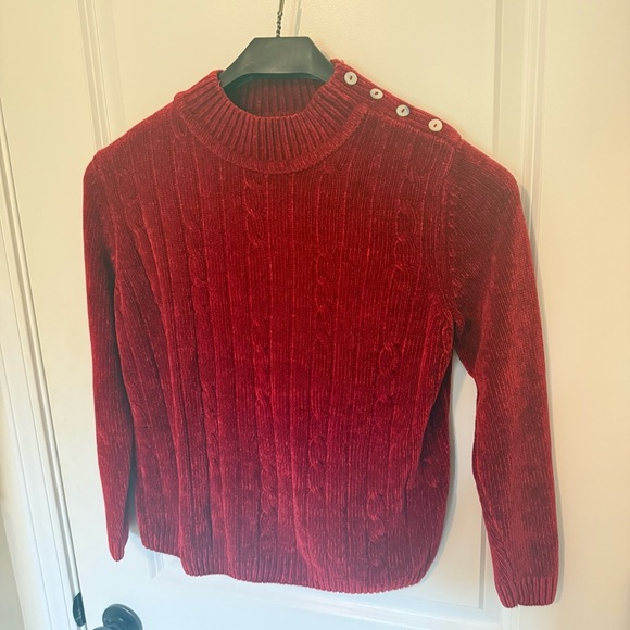 Alfred Dunner Rich Red Turtleneck Sweater - Picture 1 of 6